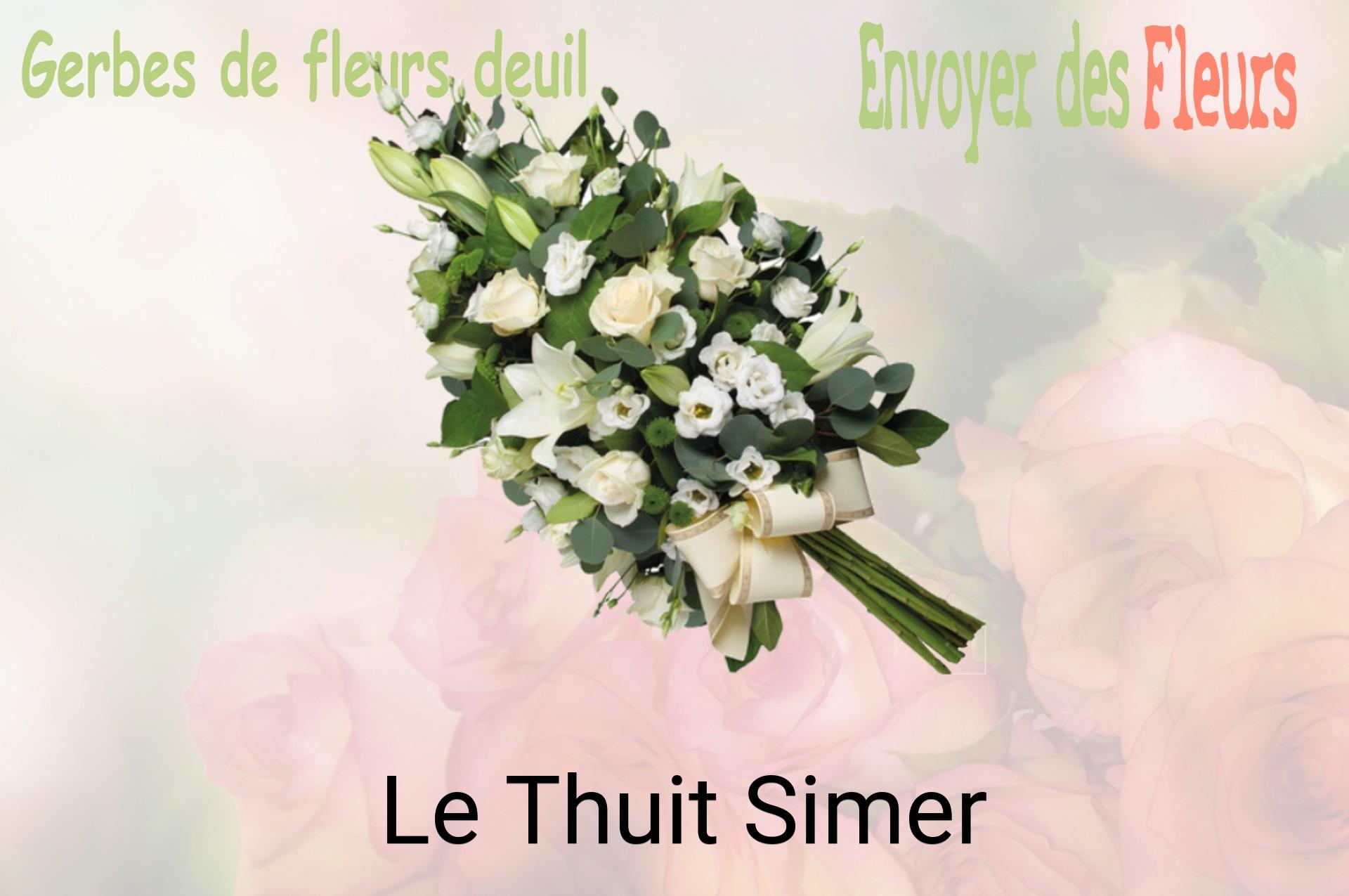 Gerbe de fleurs de deuil livrée à Le Thuit-Simer